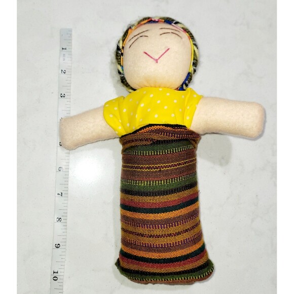 Authentic Mexican Doll 12in Tall Hand-Made Hecho En Morelos Mexico Traditional - Picture 6 of 6